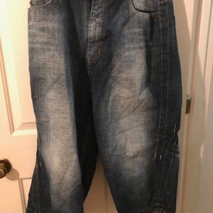 Koman Stone Washed Blue Jean Shorts